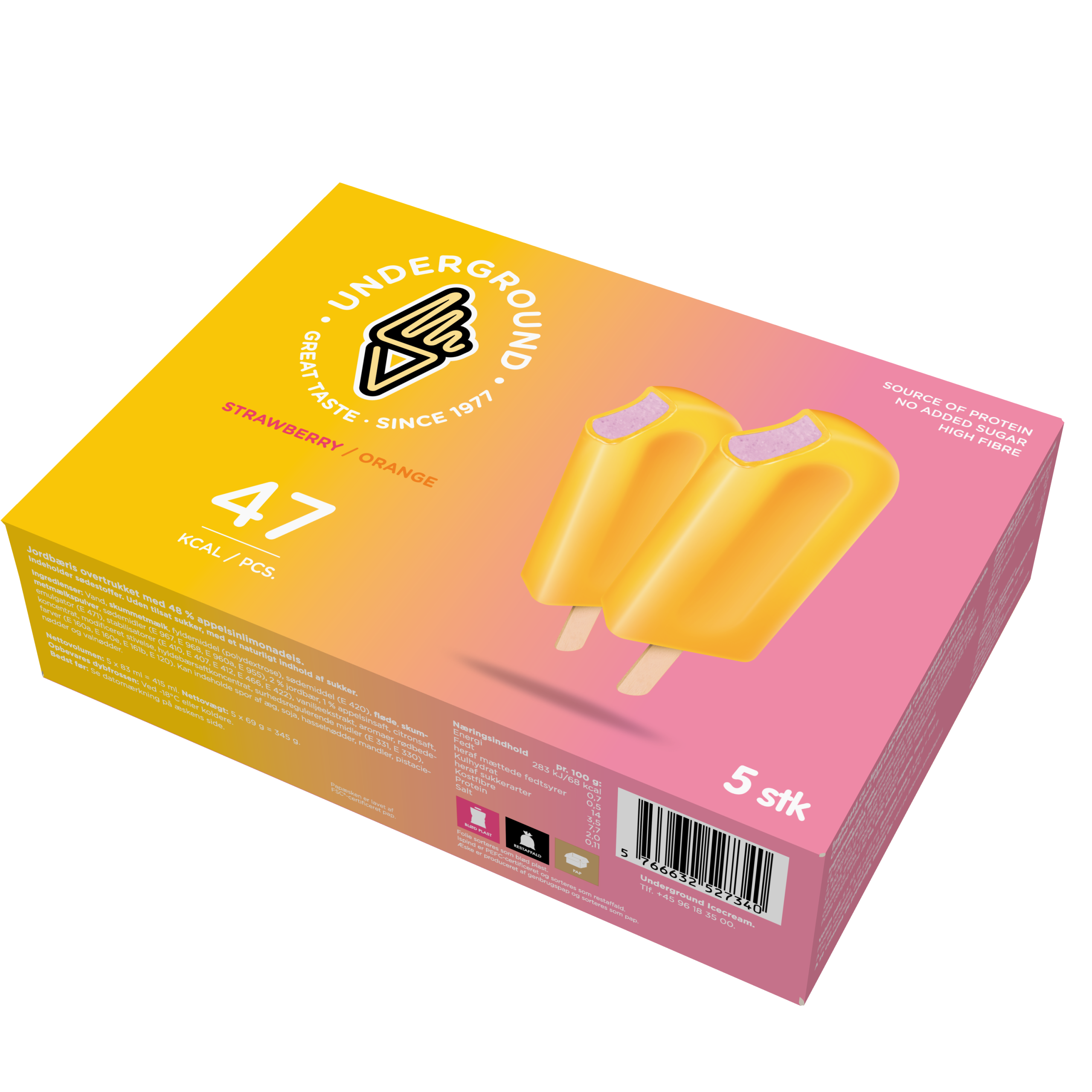 UNDERGROUND multipack bat Capsuni cu suc de portocale